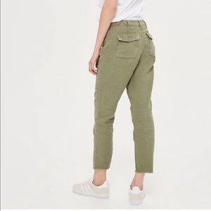 TopShop Green Khaki Pants High Waisted